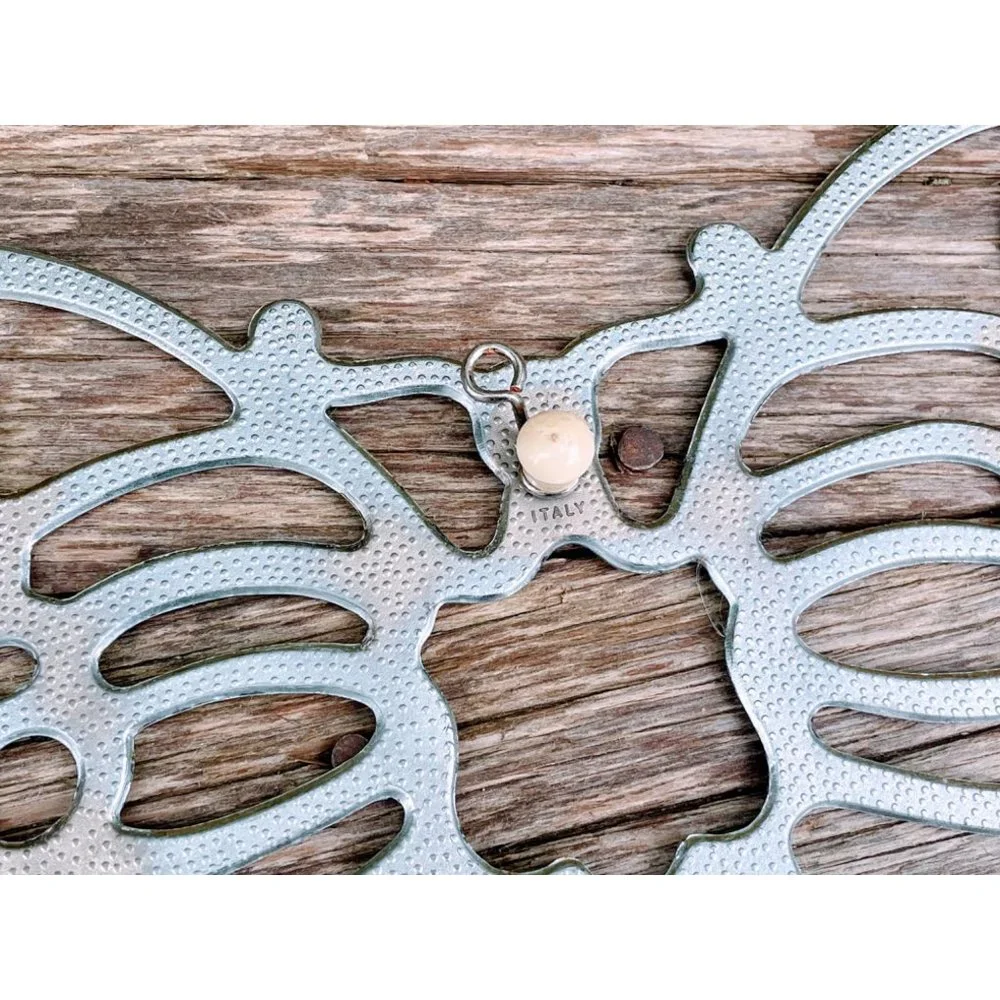 Vintage 1970s Metal Butterfly Footed Trivet Leonard Italy - Picture 3 of 12